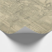  kaart van Downtown Houston (1913) Cadeaupapier (Hoek)