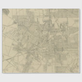  kaart van Downtown Houston (1913) Cadeaupapier (Vlak)