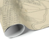  kaart van Downtown Houston (1913) Cadeaupapier (Rol Hoek)