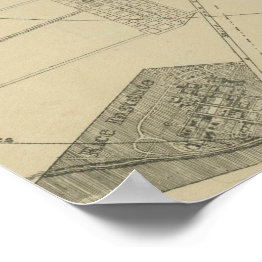  kaart van Downtown Houston (1913) Poster (Hoek)