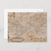 Kaart van Drake's Circumnavigation van het Wereldb (Voorkant / Achterkant)