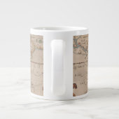 Kaart van Drake's Circumnavigation van het Wereldb Grote Koffiekop (Achterkant)