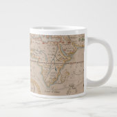 Kaart van Drake's Circumnavigation van het Wereldb Grote Koffiekop (Rechts)