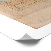 Kaart van Drake's Circumnavigation van het Wereldb Poster (Hoek)