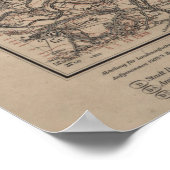  kaart van Dresden Duitsland (1910) Poster (Hoek)