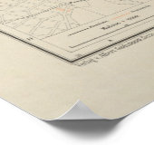 kaart van Dresden Duitsland (1912) Poster (Hoek)