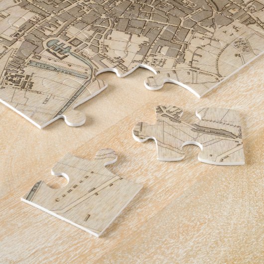 kaart van Dublin (1836) Legpuzzel (Zijkant)