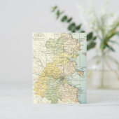  kaart van Dublin en omringende gebieden (1900) (Staand voorkant)