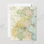  kaart van Dublin en omringende gebieden (1900) (Voorkant / Achterkant)