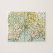  kaart van Dublin en omringende gebieden (1900) Legpuzzel (Horizontaal)