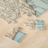  kaart van Dublin en omringende gebieden (1900) Legpuzzel (Zijkant)