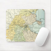  kaart van Dublin en omringende gebieden (1900) Muismat (Met muis)