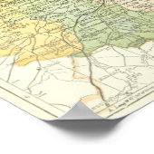  kaart van Dublin en omringende gebieden (1900) Poster (Hoek)