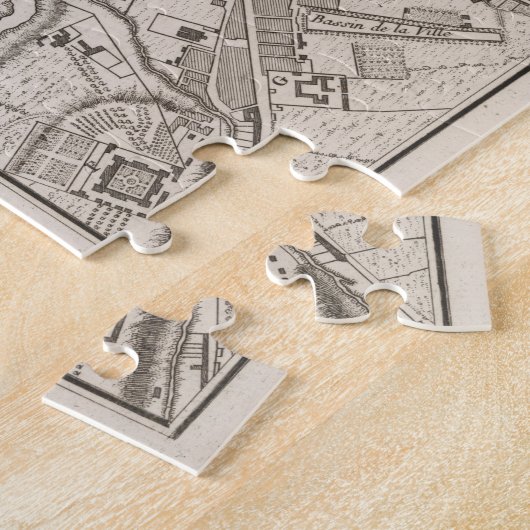 kaart van Dublin Ierland (1764) Legpuzzel (Zijkant)