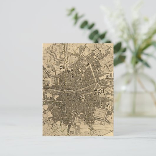 kaart van Dublin Ierland (1797) (Staand voorkant)