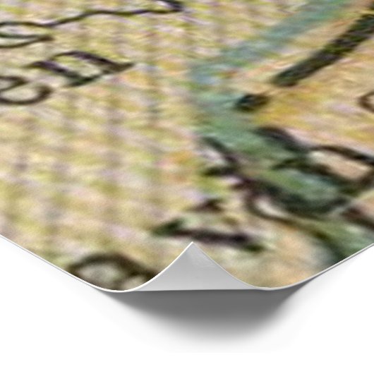  kaart van Dublin Ierland (1883) Poster (Hoek)