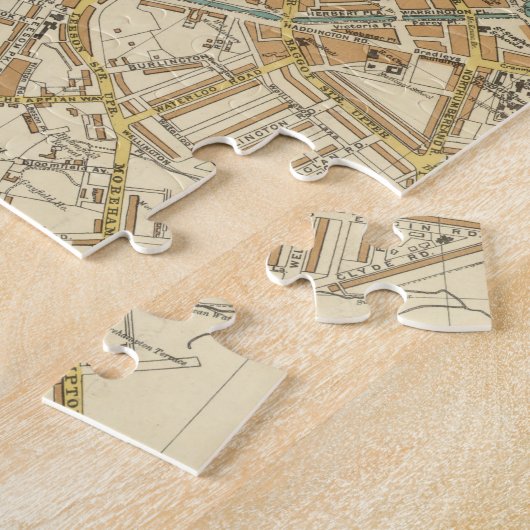  kaart van Dublin Ierland (1914) Legpuzzel (Zijkant)