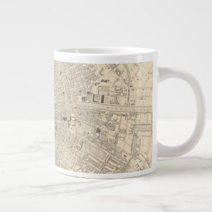 Kaart van Dublin, Ierland Grote Koffiekop