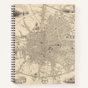 Kaart van Dublin, Ierland Notitieboek