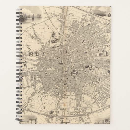 Kaart van Dublin, Ierland Planner (Voorkant)