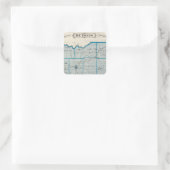 Kaart van Dubois County Vierkante Sticker (Tas)