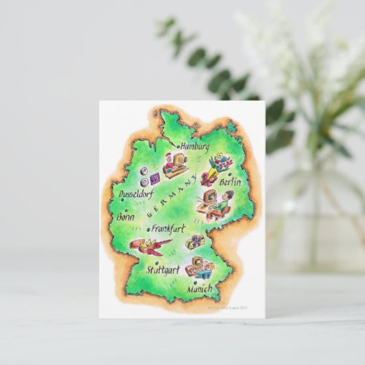 Kaart van Duitsland (Staand voorkant)