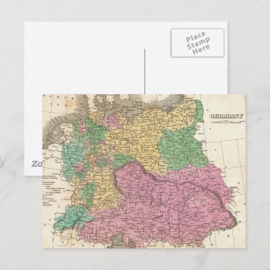  kaart van Duitsland (1827) (Voorkant / Achterkant)