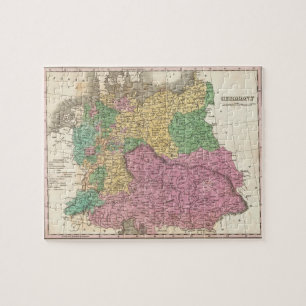 kaart van Duitsland (1827) Legpuzzel