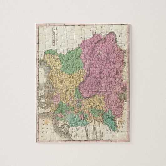  kaart van Duitsland (1827) Legpuzzel (Verticaal)