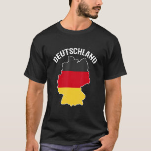 Kaart van Duitsland Duitsland Landkaart Vlag T-shirt