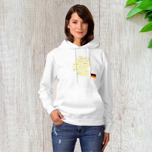 Kaart van Duitsland met staten en hoofdsteden Hoodie