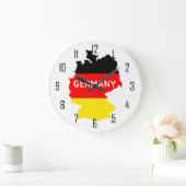 Kaart van Duitsland met vlag en cijfers Grote Klok (Huis)