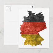 Kaart van Duitsland met vlagkleuren (Voorkant / Achterkant)