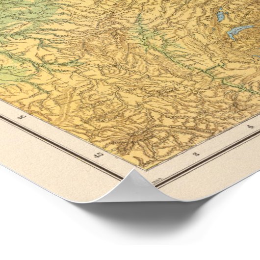 Kaart van Duitsland Poster (Hoek)