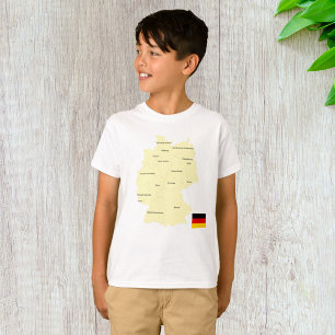 Kaart van Duitsland T-shirt