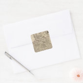 Kaart van Duitsland Vierkante Sticker (Envelop)
