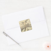 Kaart van Duluth en Suburbs Vierkante Sticker (Envelop)