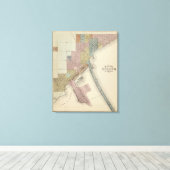Kaart van Duluth, St. Louis County, Minnesota Canvas Afdruk (Insitu (Houten vloer))