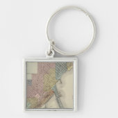 Kaart van Duluth, St. Louis County, Minnesota Sleutelhanger (Voorkant)