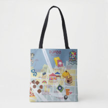 Kaart van Dumbo Brooklyn New York Canvas tas