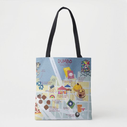 Kaart van Dumbo Brooklyn New York Canvas tas (Voorkant)