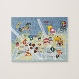Kaart van Dumbo Brooklyn New York Legpuzzel