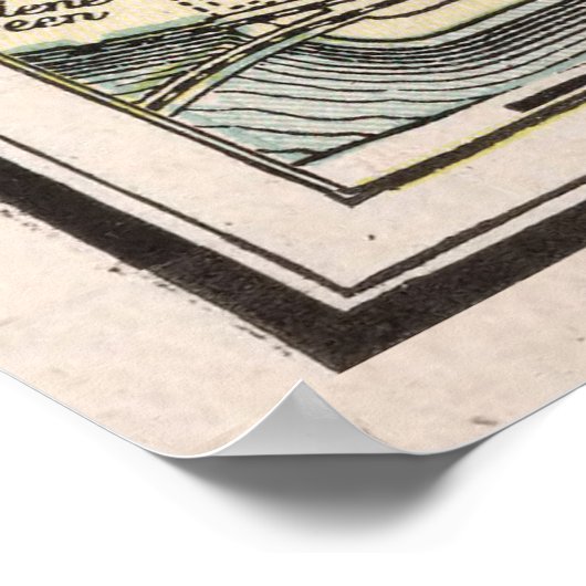  kaart van Dundee Scotland (1901) Poster (Hoek)