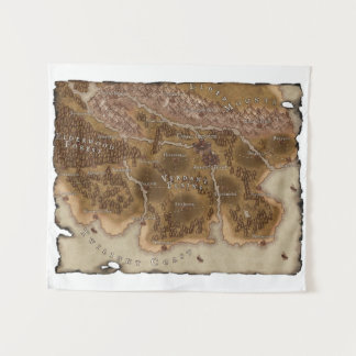Kaart van Dunmoh Muur Tapijt Wandkleed