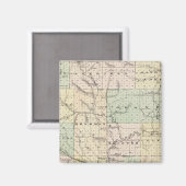 Kaart van Dunn County, staat Wisconsin Magneet (Voorkant / Achterkant)