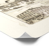  kaart van East Bridgewater, Massa vanaf 1887 Poster (Hoek)