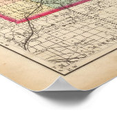 Kaart van Eaton County, Michigan Poster (Hoek)