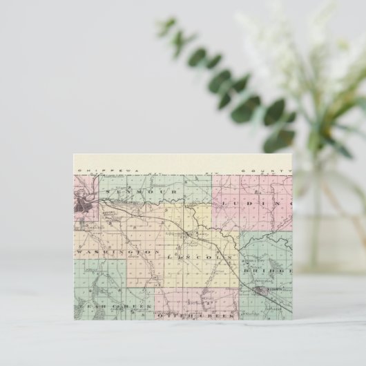 Kaart van Eau Claire County, staat Wisconsin (Staand voorkant)