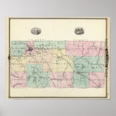 Kaart van Eau Claire County, staat Wisconsin Poster (Voorkant)