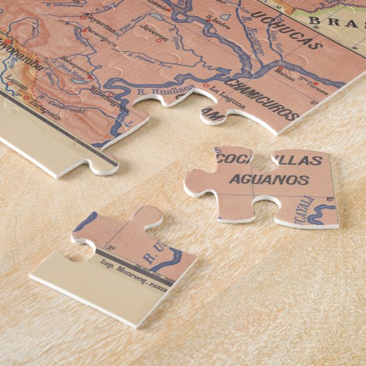  kaart van Ecuador (1913) Legpuzzel (Zijkant)